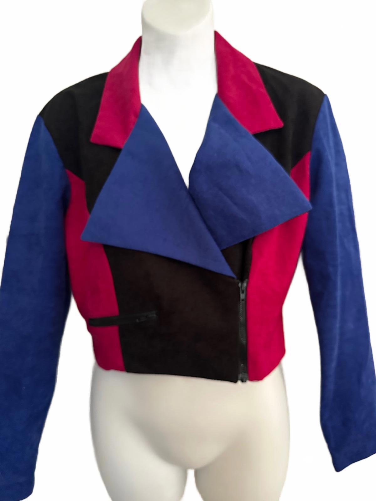 Vintage Blondie & Me Colorblock Cropped Jacket USA