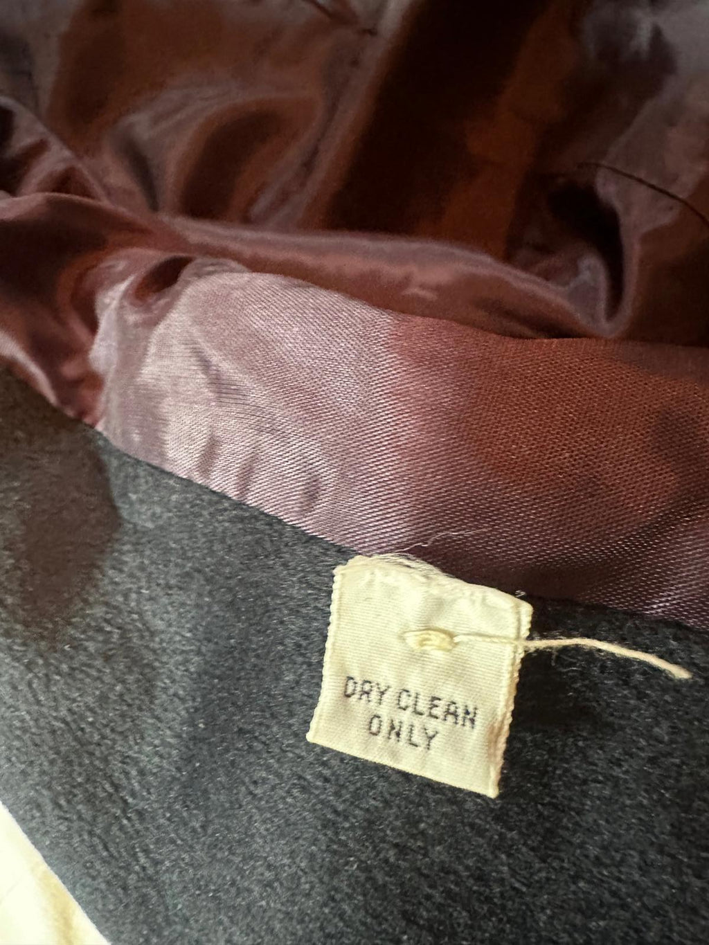 Vintage USA Made Navy Wool Double-Breasted Coat  XL