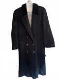 Vintage USA Made Navy Wool Double-Breasted Coat  XL