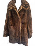 Vintage Terry Lewis Faux Fur Coat Large