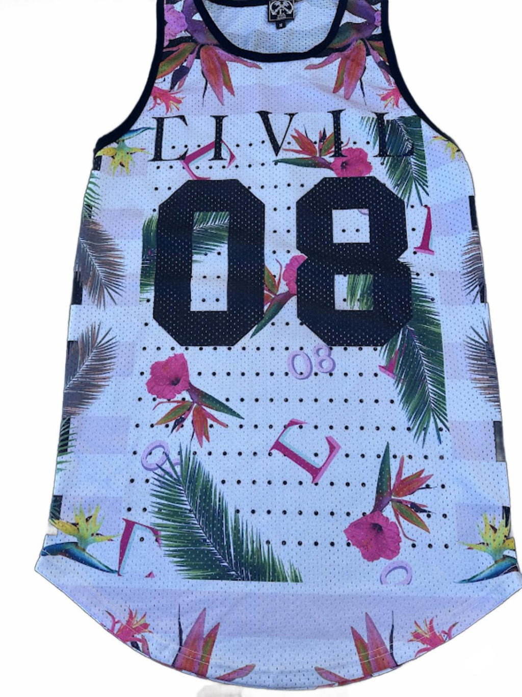 Civil Regime Floral Mesh Tank Dress