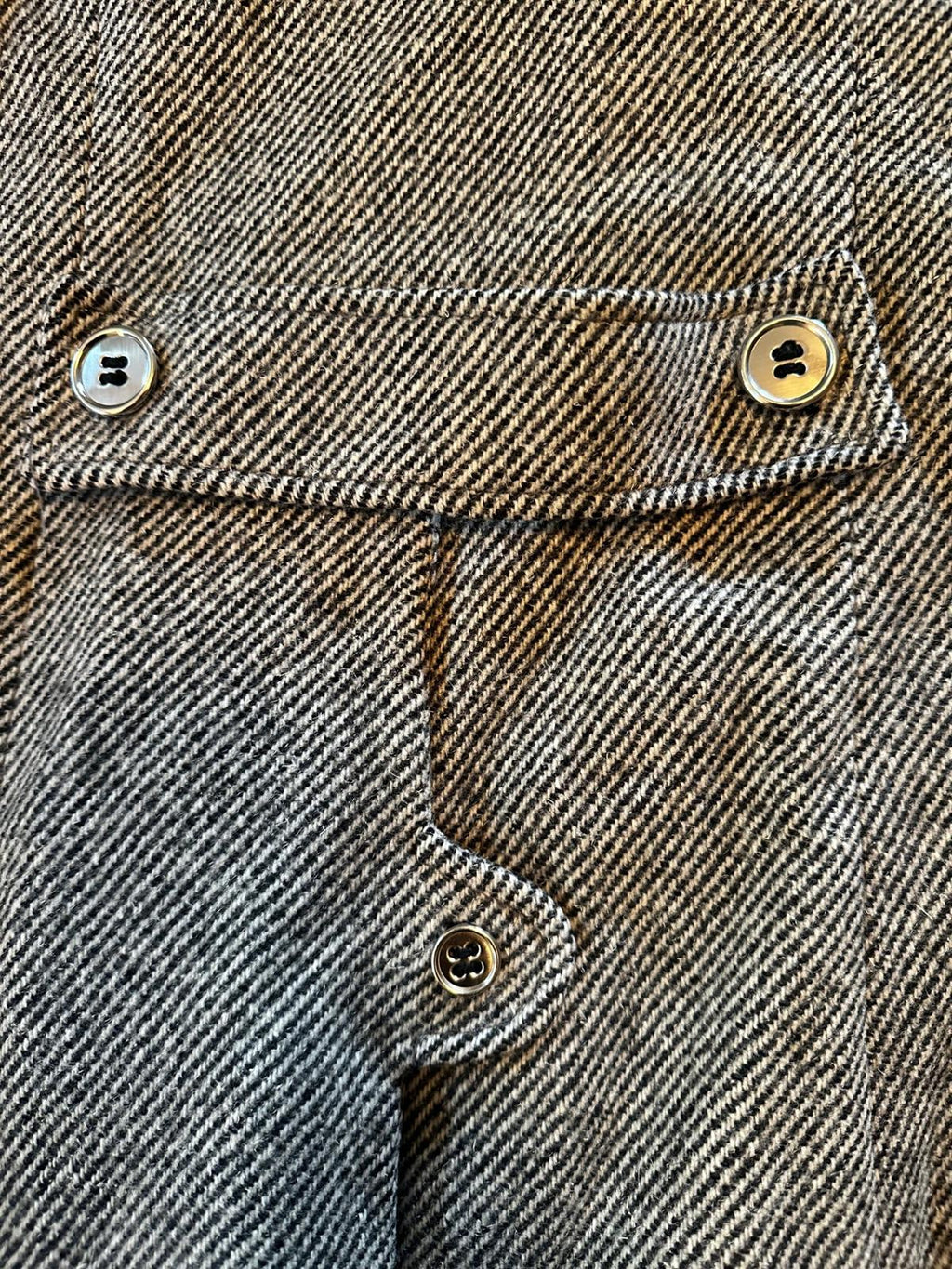 Vintage Dee Dee Deb Black & White Herringbone Coat M