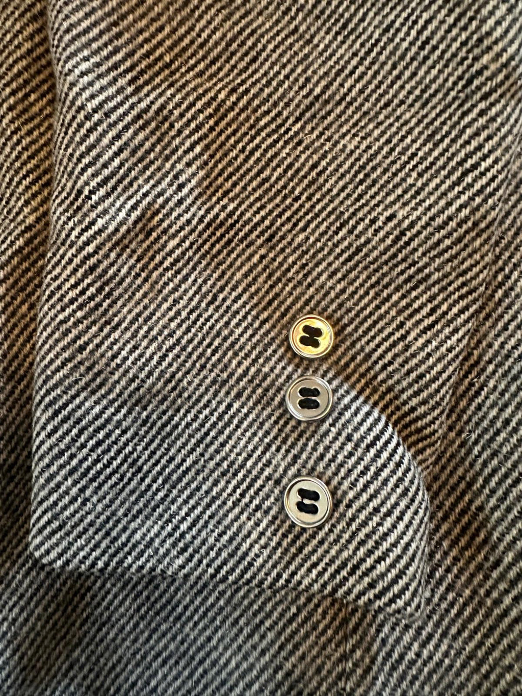 Vintage Dee Dee Deb Black & White Herringbone Coat M
