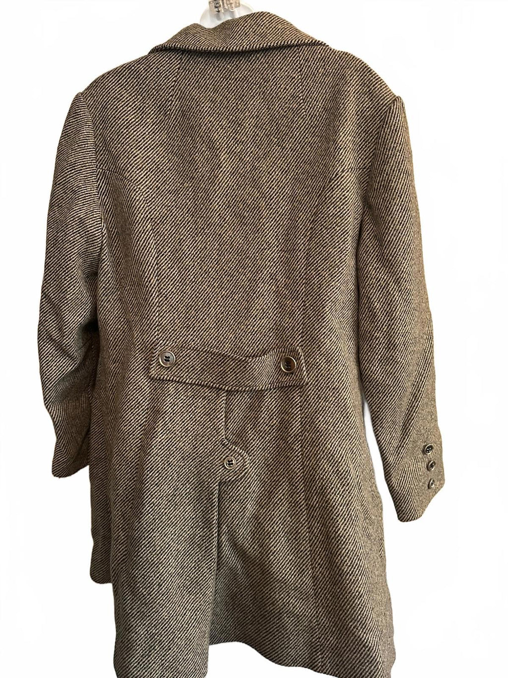 Vintage Dee Dee Deb Black & White Herringbone Coat M