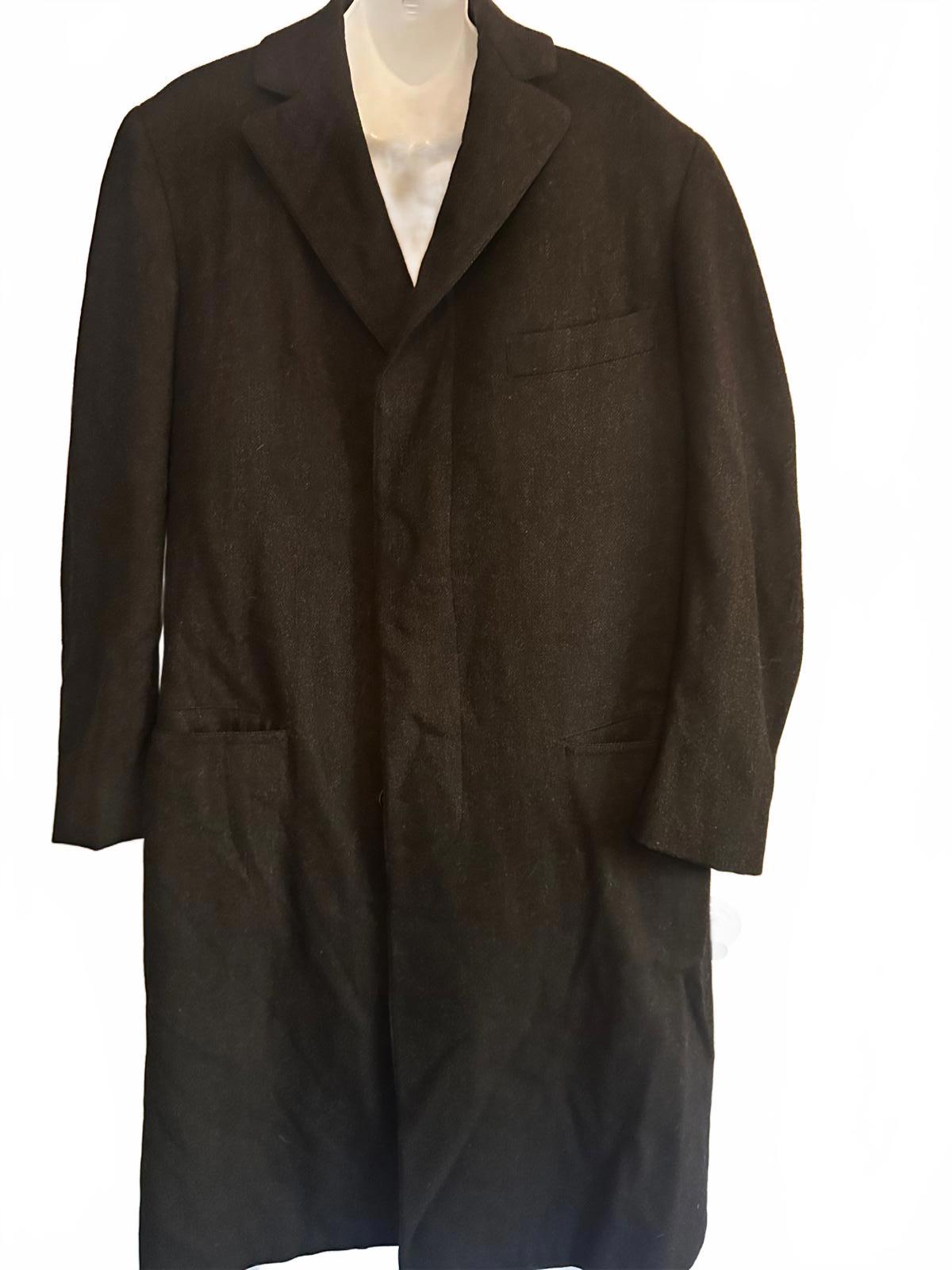 Vintage Brooks Brothers “346” Men’s Black Wool Coat L “43”