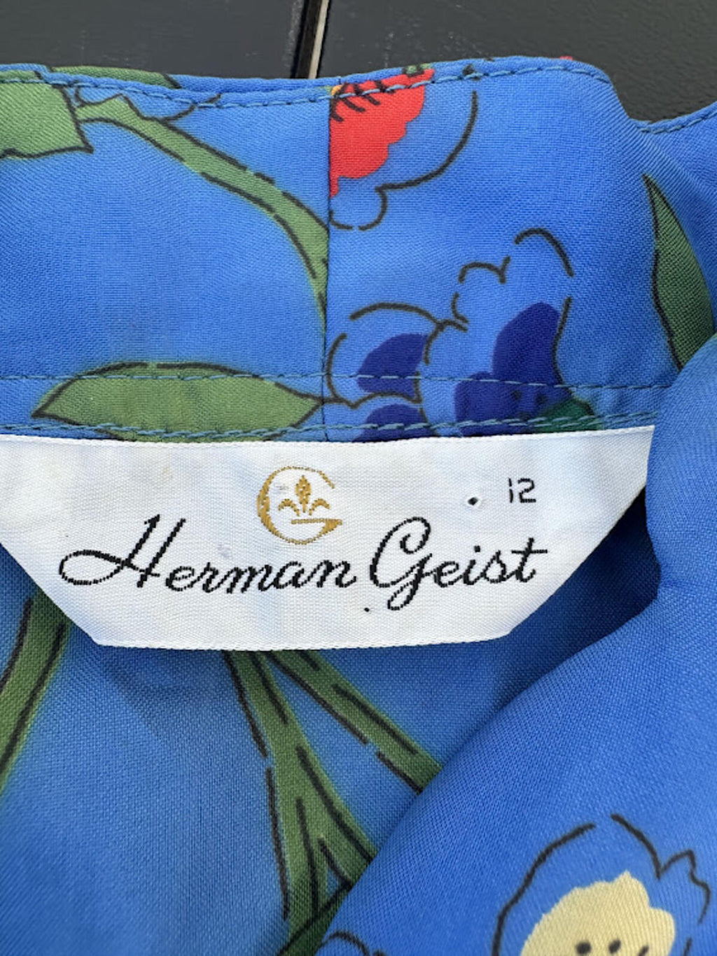 Herman Geist Floral Blue Blouse