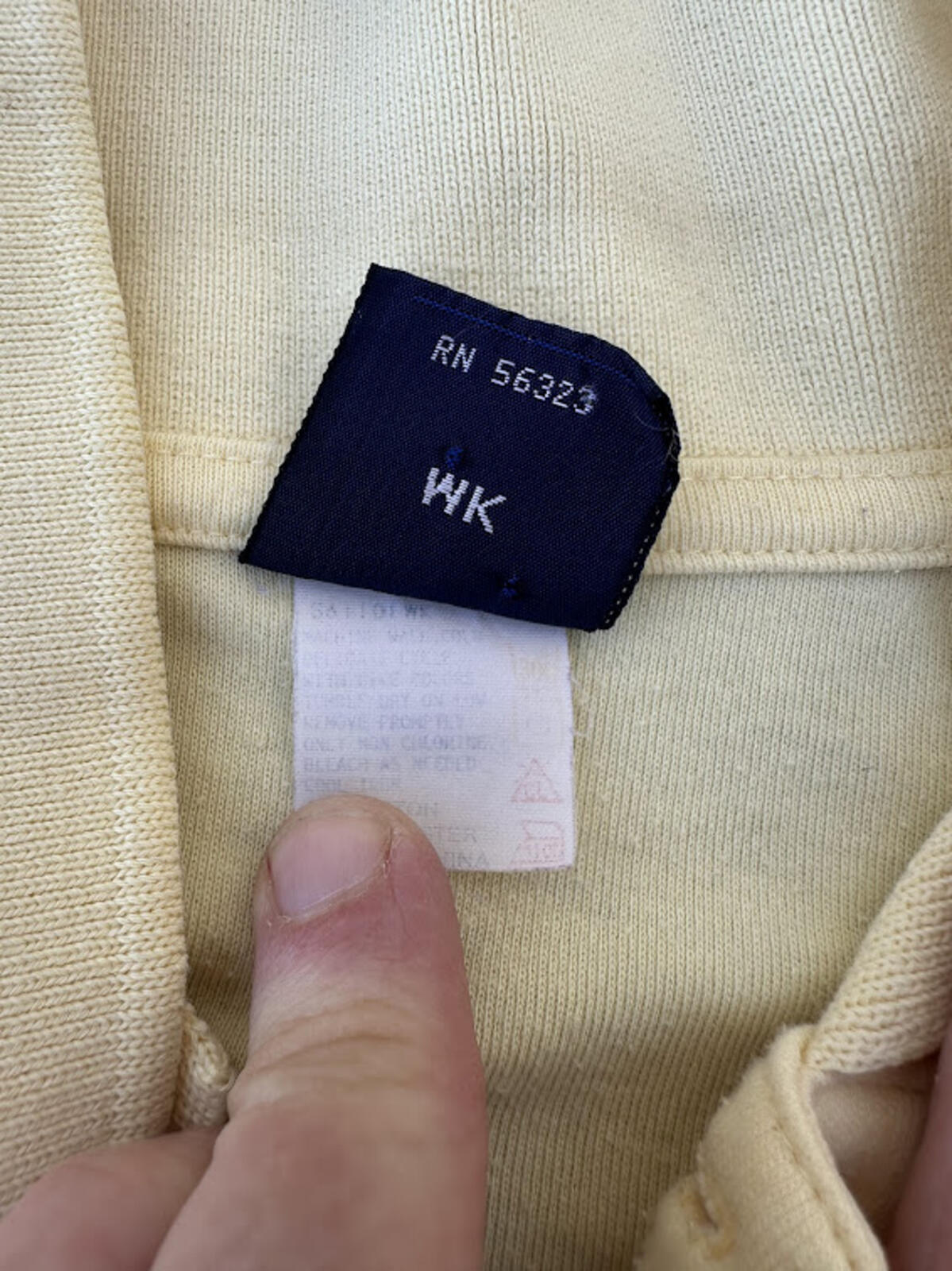 Vintage Nike Pale Yellow Polo Large