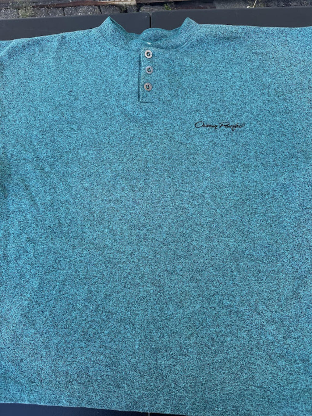 Ocean Pacific Heathered Henley Shirt L