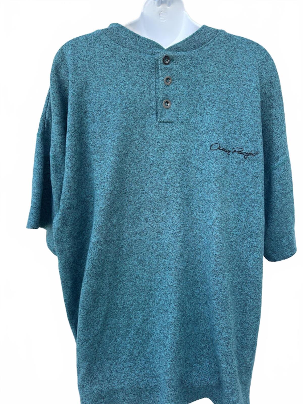 Ocean Pacific Heathered Henley Shirt L