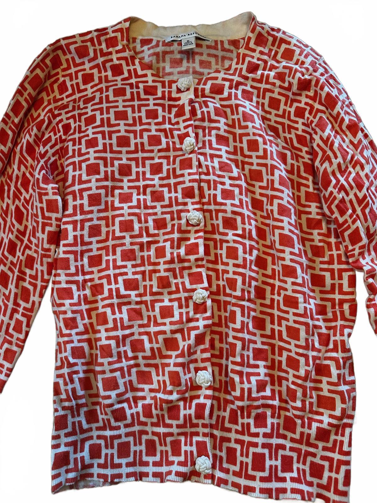 Banana Republic Geometric Print Cardigan M
