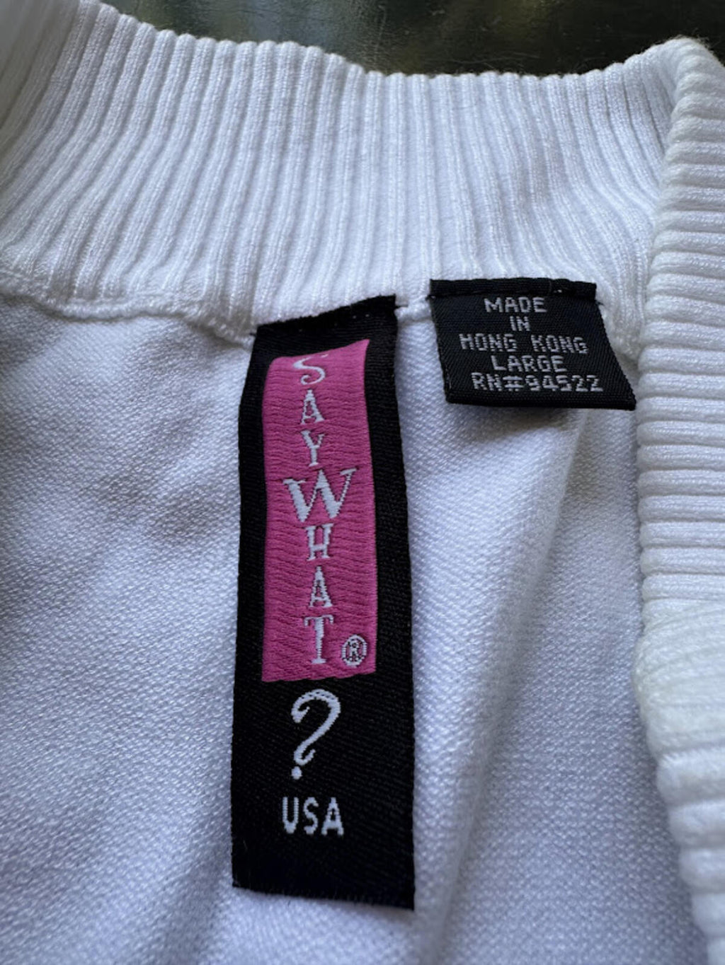 Say What? White Mock Neck Sweater NWT