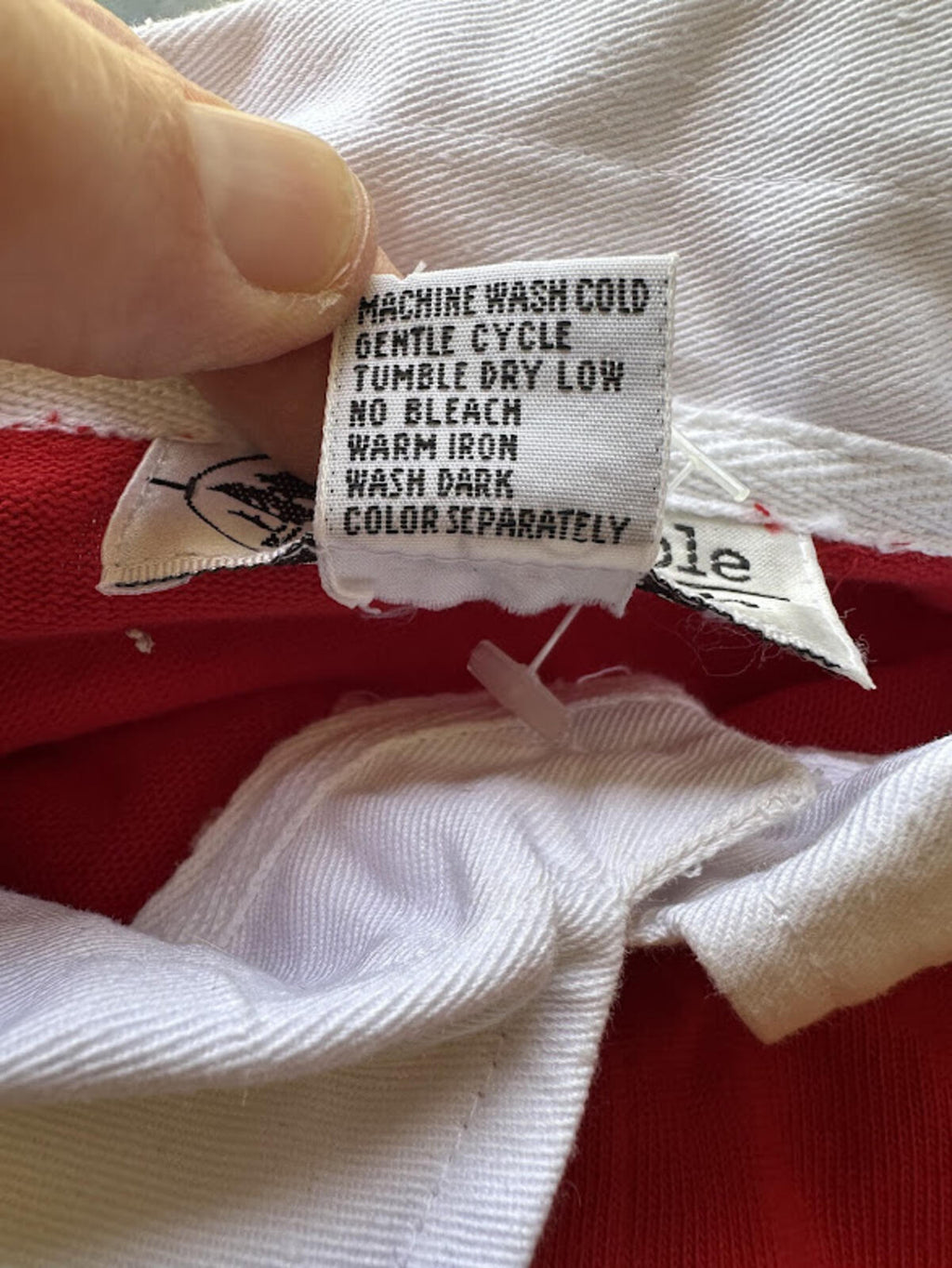 Pebble Beach Rugby Shirt Red Navy Medium