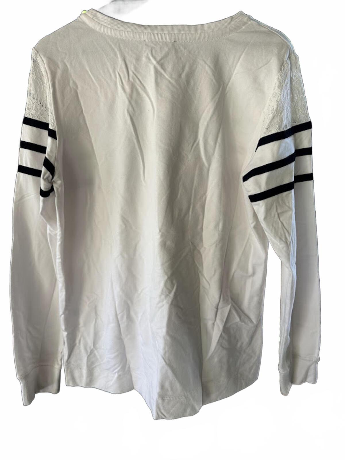 Karl Lagerfeld Paris Lace Stripe Sweater