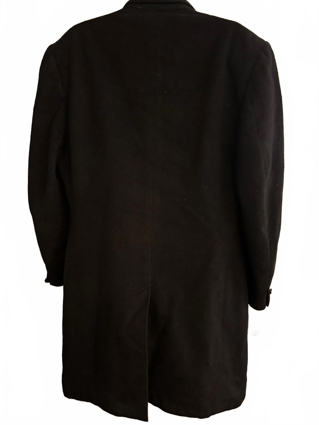 SAX FIFTH AVENUE Black Wool Overcoat – Classic Long Coat