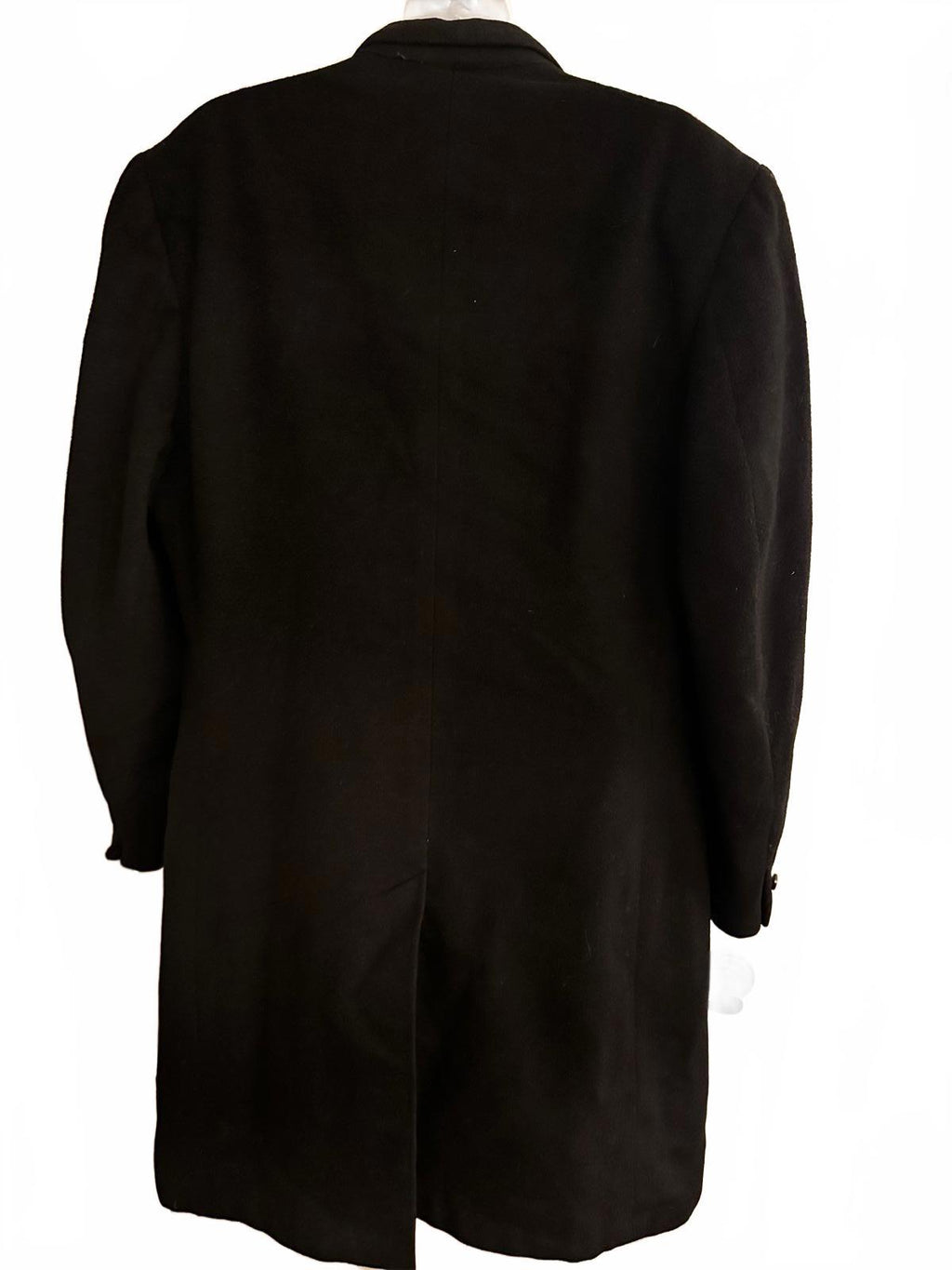 SAX FIFTH AVENUE Black Wool Overcoat – Classic Long Coat