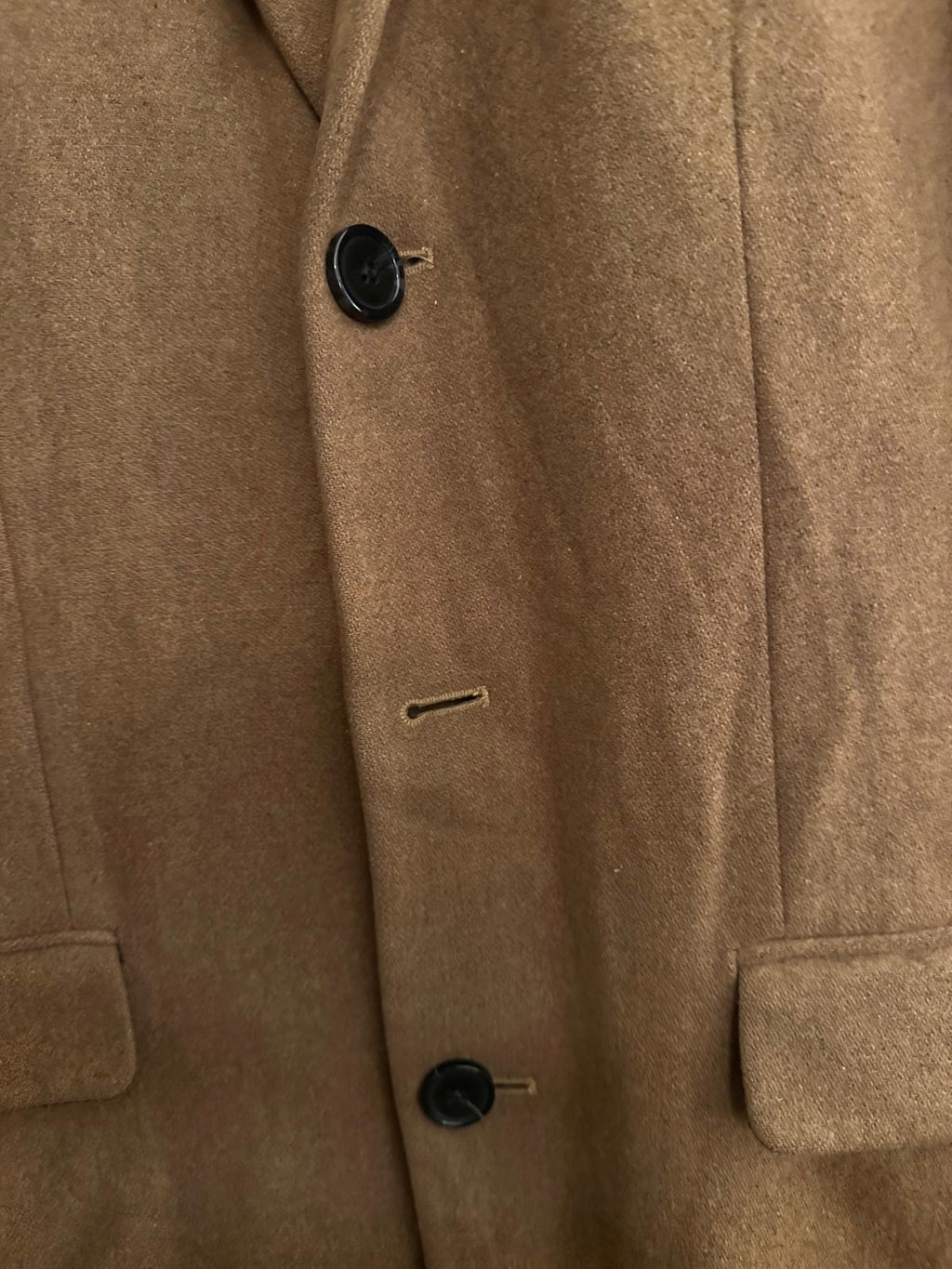 New Look Men Camel Wool Blend Coat Size S