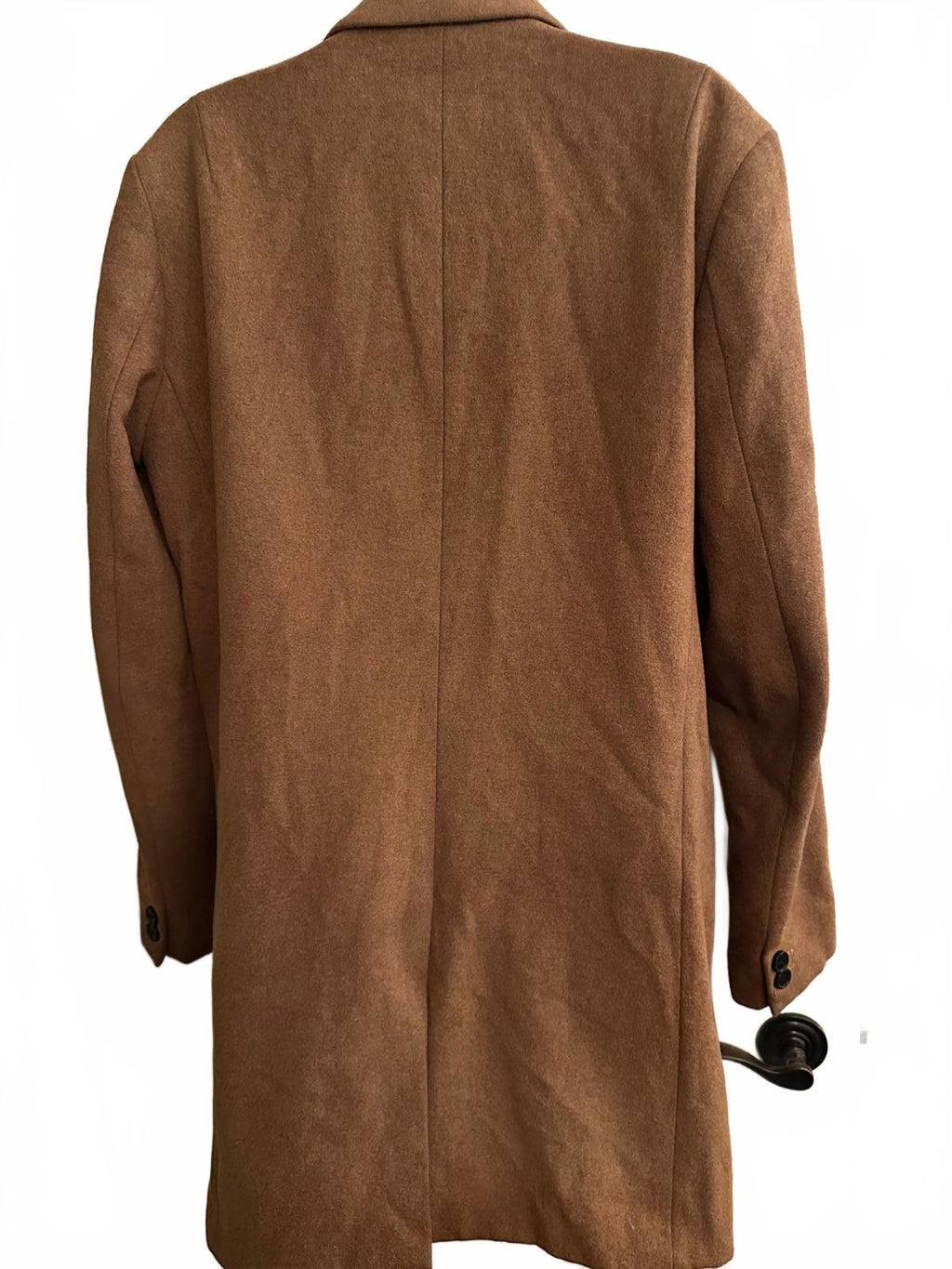 New Look Men Camel Wool Blend Coat Size S