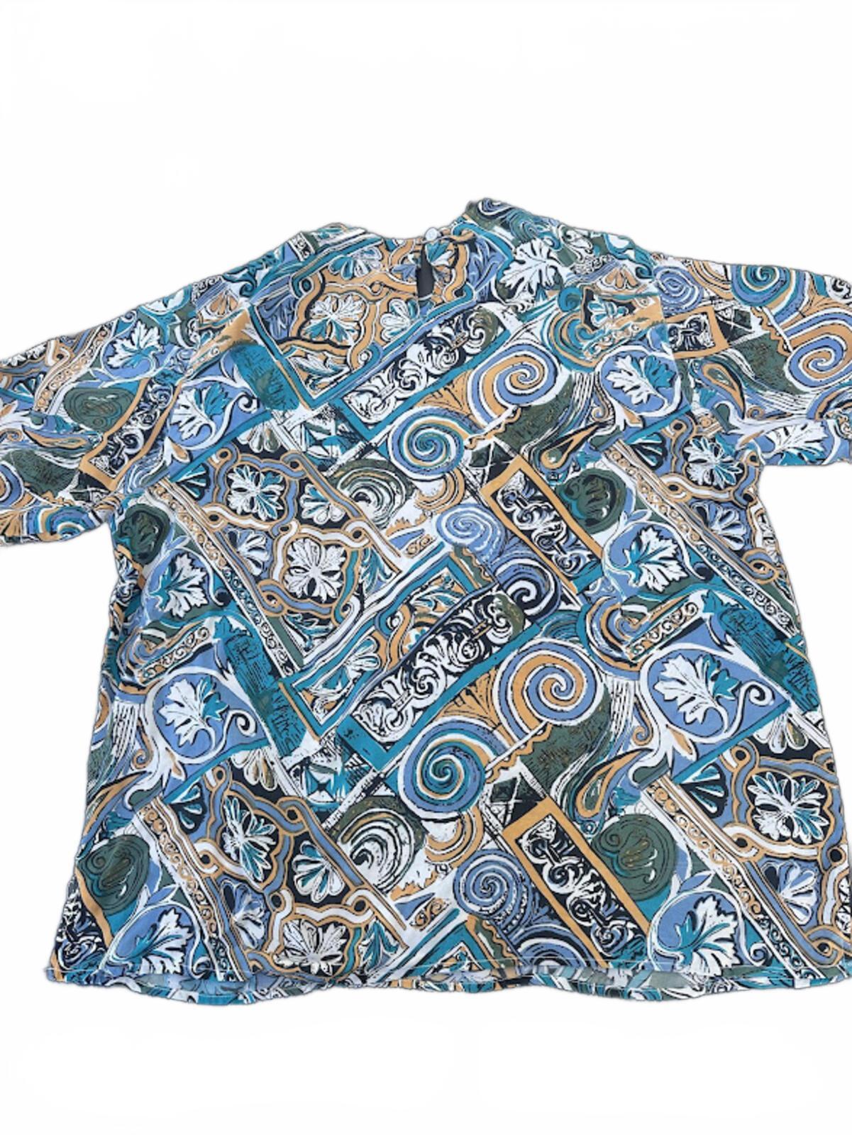 Douglass Silk Abstract Print Blouse Medium
