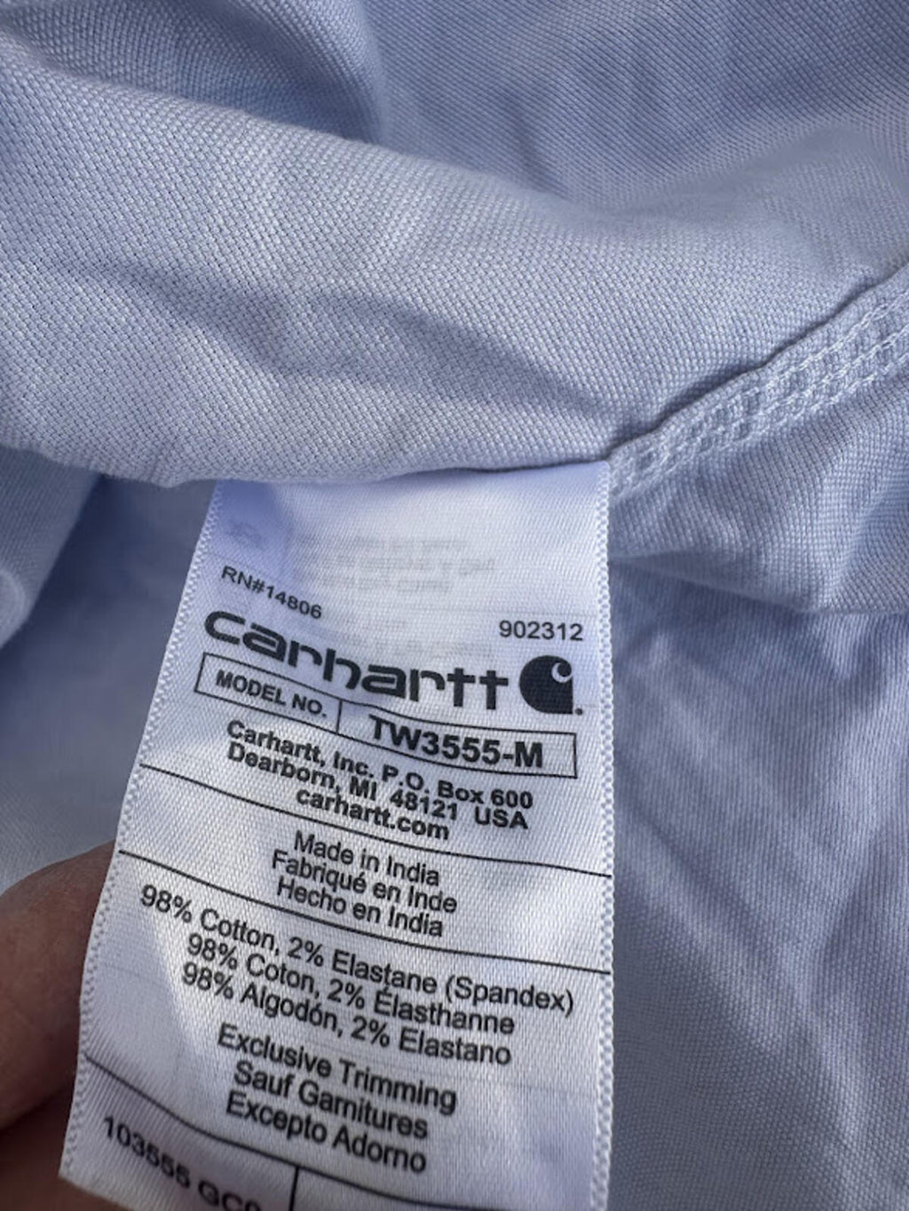 Carhartt Relaxed Fit Work Shirt Large