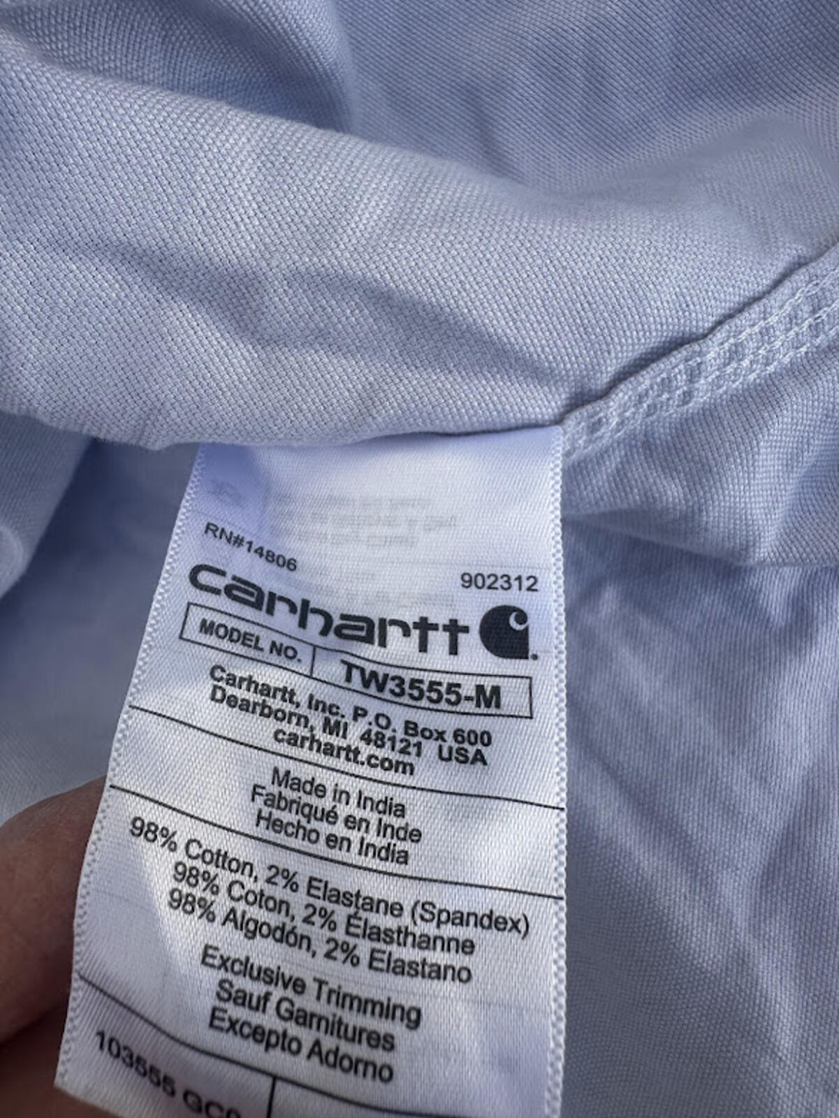 Carhartt Relaxed Fit Work Shirt Large