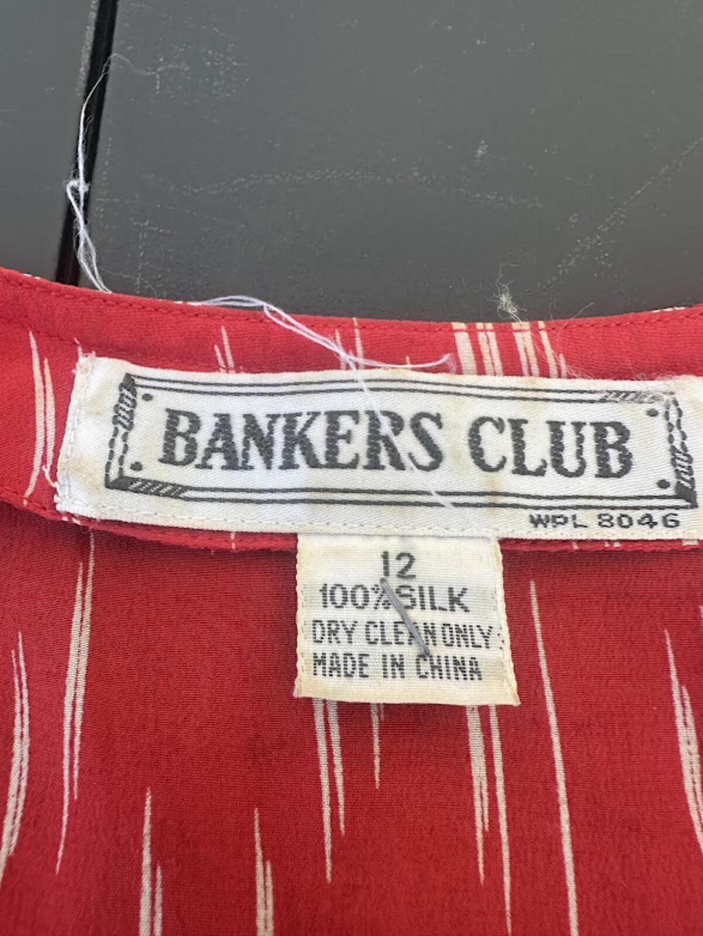 Bankers Club Silk Ikat Print Blouse Size 12