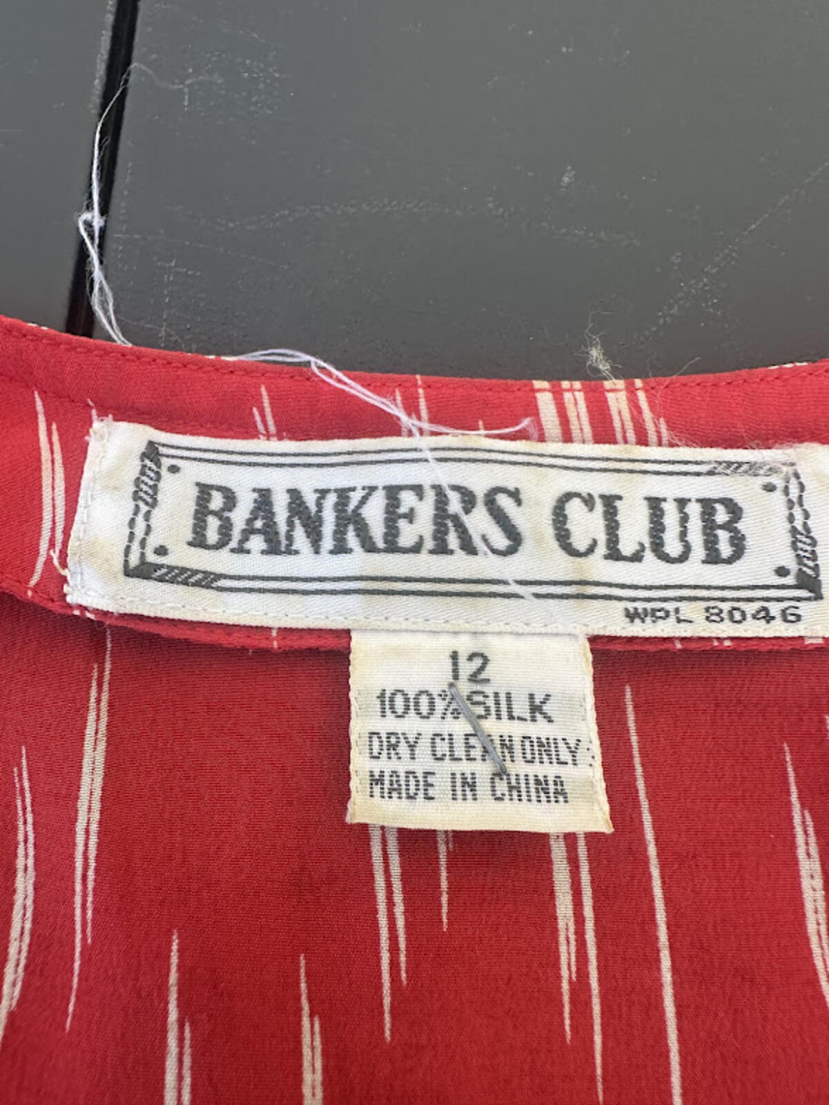 Bankers Club Silk Ikat Print Blouse Size 12