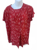 Bankers Club Silk Ikat Print Blouse Size 12