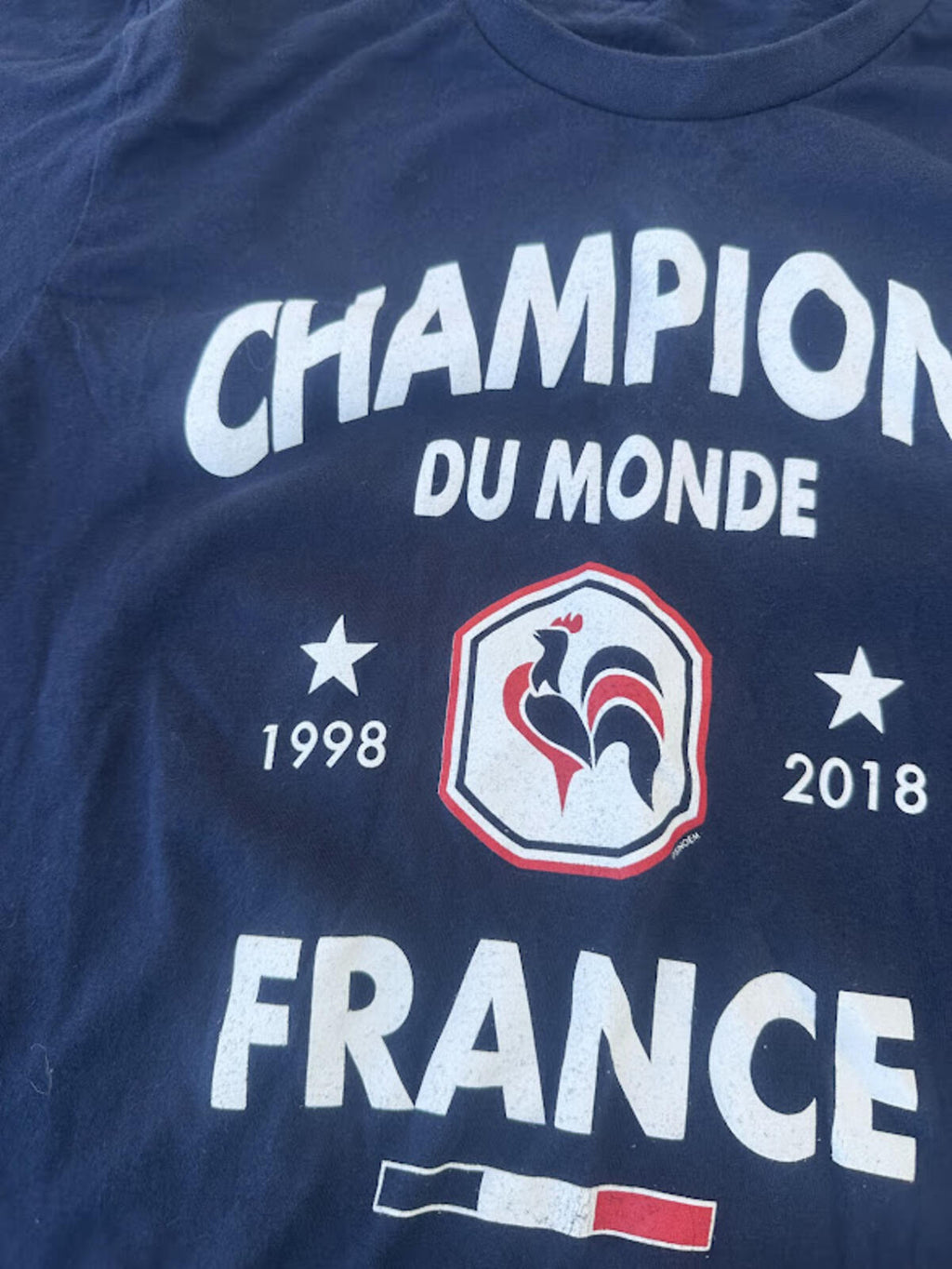 France Champions Du Monde Soccer Tee