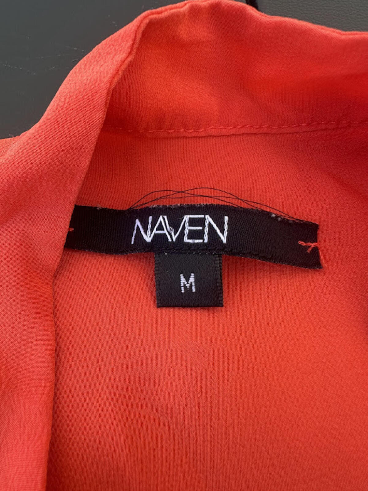 Naven Orange Silk Boxy Blouse