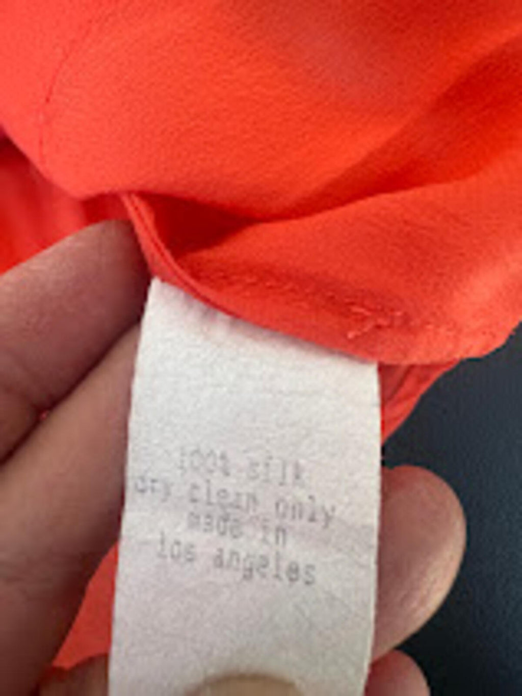 Naven Orange Silk Boxy Blouse
