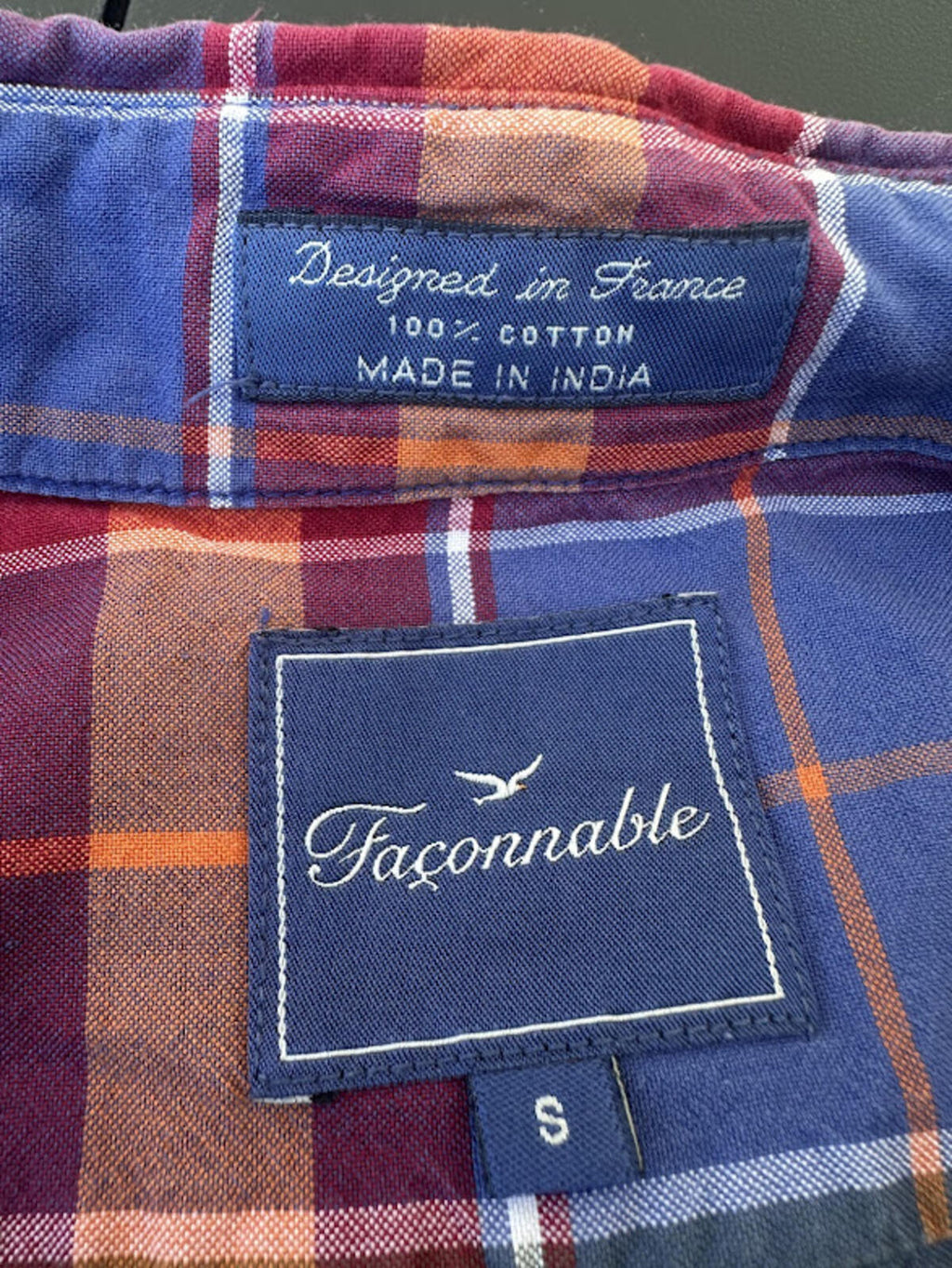 Faconnable Plaid Button Down Shirt