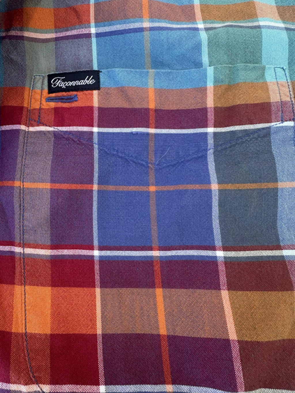 Faconnable Plaid Button Down Shirt
