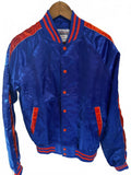 Vintage Windbreaker Satin Jacket Blue Orange M