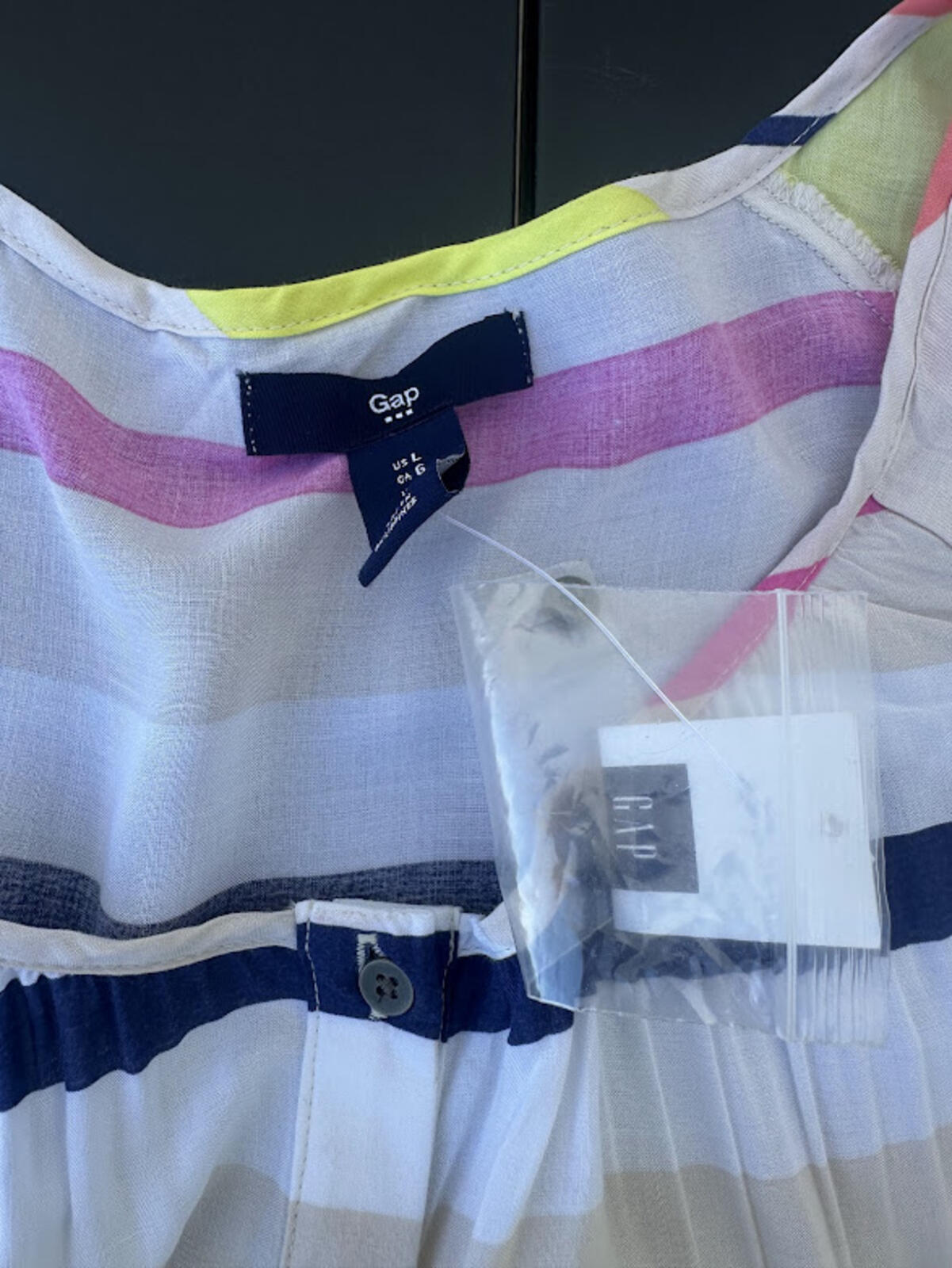 Gap Color Stripe Tunic Blouse