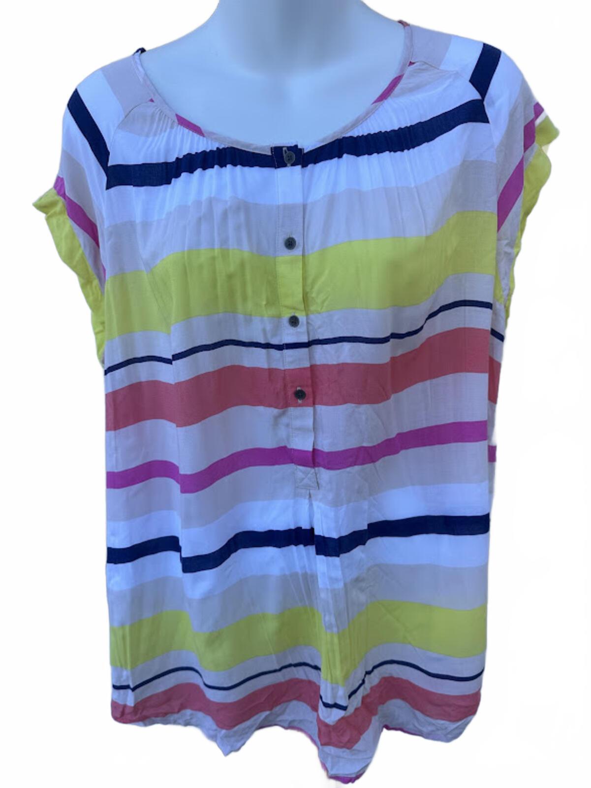 Gap Color Stripe Tunic Blouse