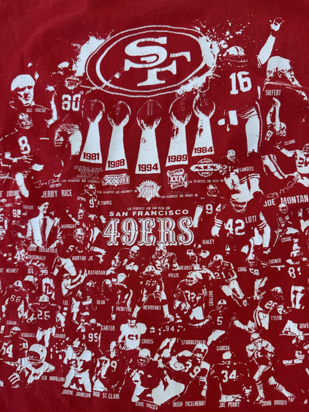 San Francisco 49ers Dynasty Graphic Tee  Small