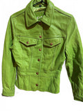 GUESS Vintage Lime Green Leather Jacket Women S