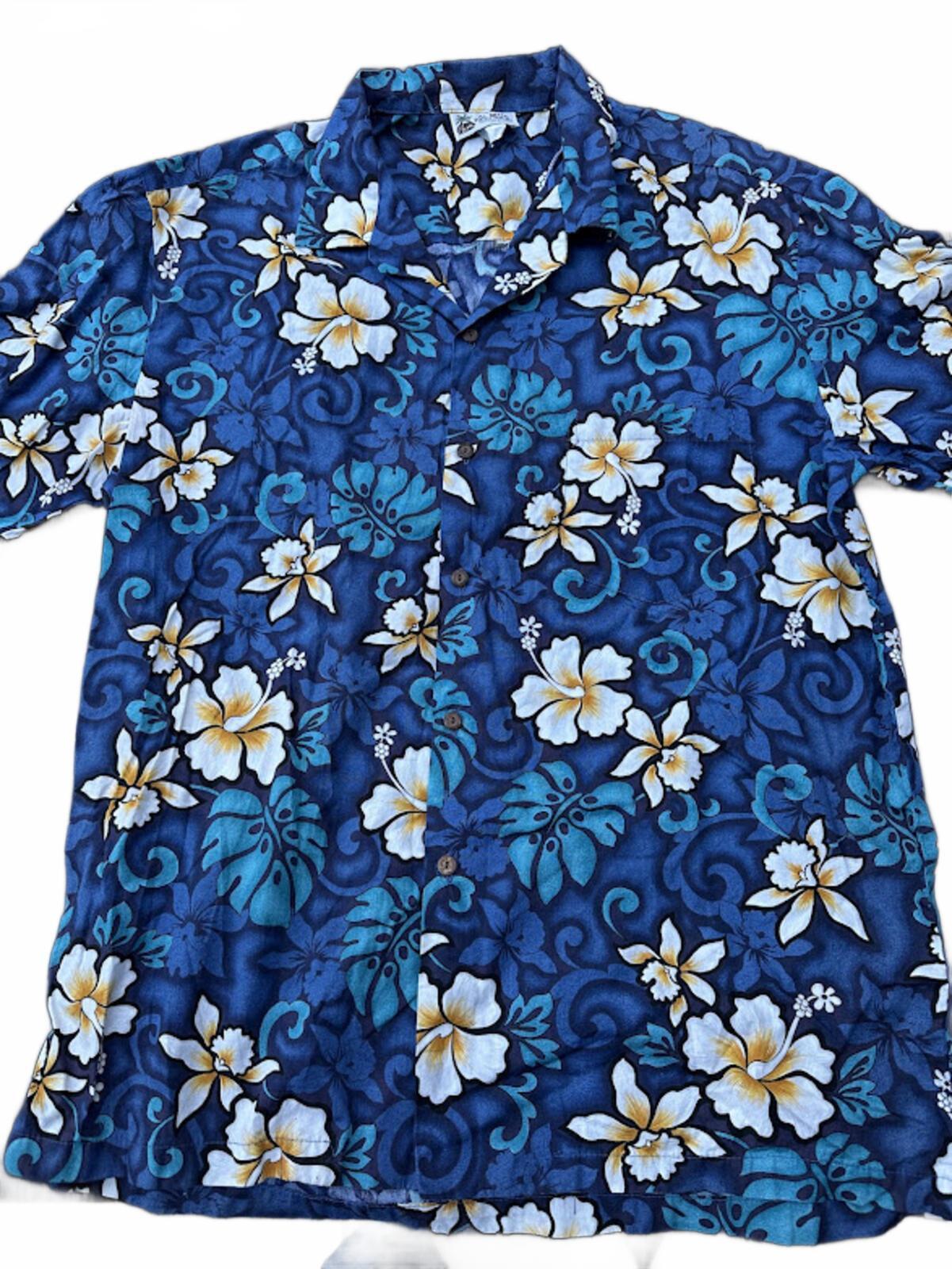 Aloha Republic Blue Floral Hawaiian Shirt