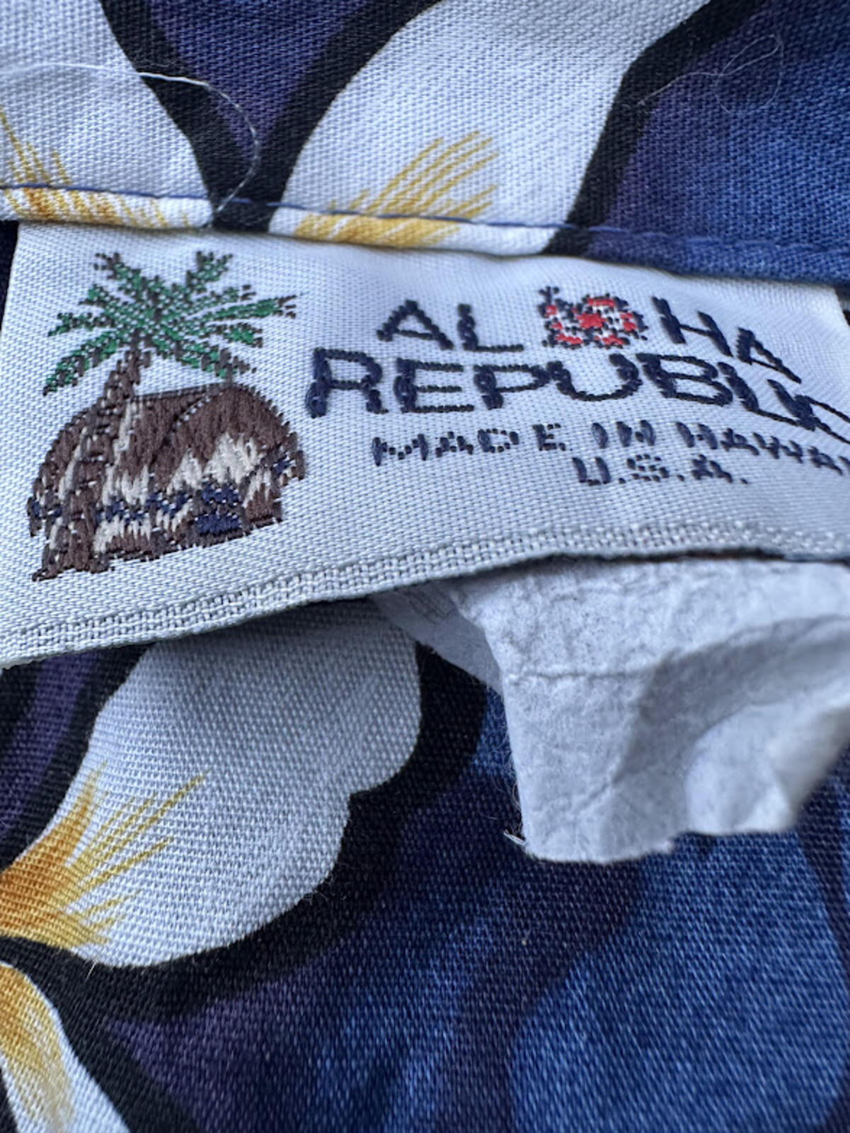 Aloha Republic Blue Floral Hawaiian Shirt