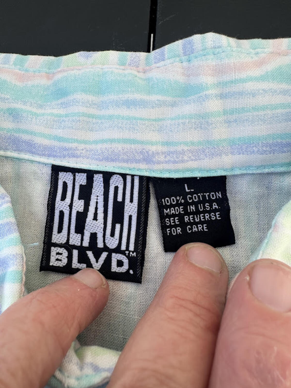 Beach Blvd Pastel Surf Stripe Shirt USA