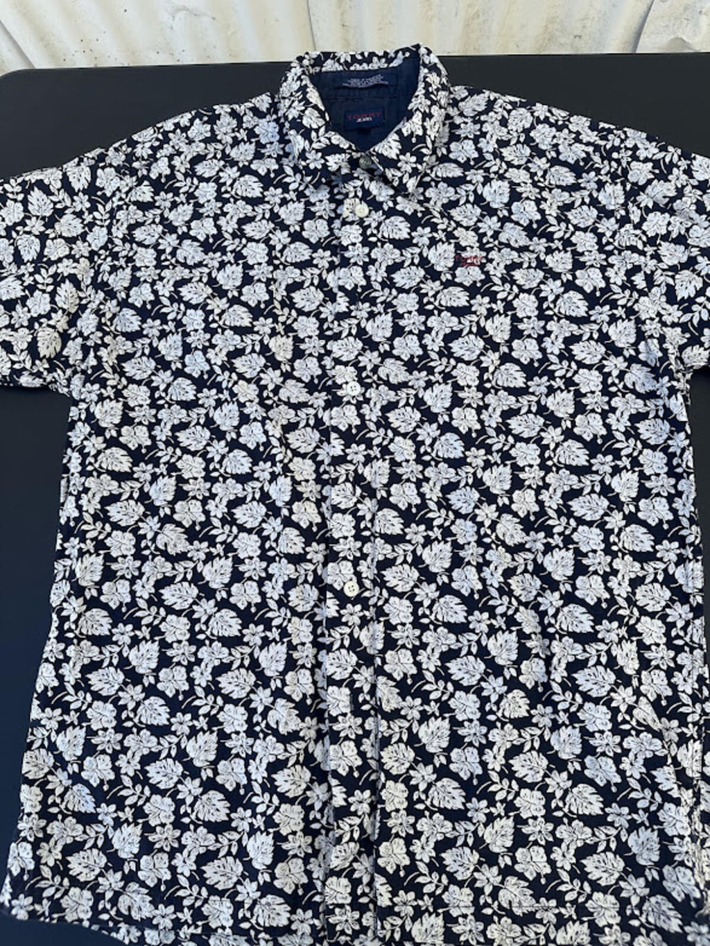Tommy Jeans Floral Button Front Shirt Large