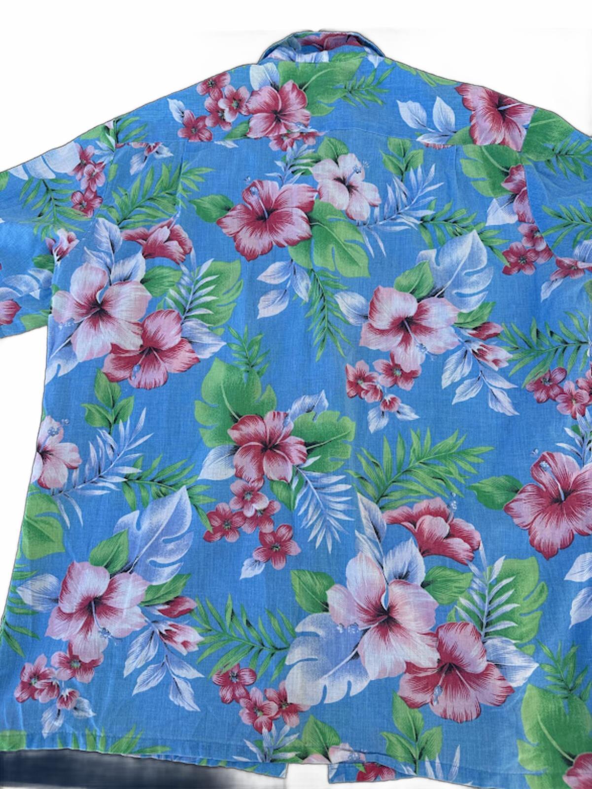 Hawaii Blues Blue Hibiscus Hawaiian Shirt XL