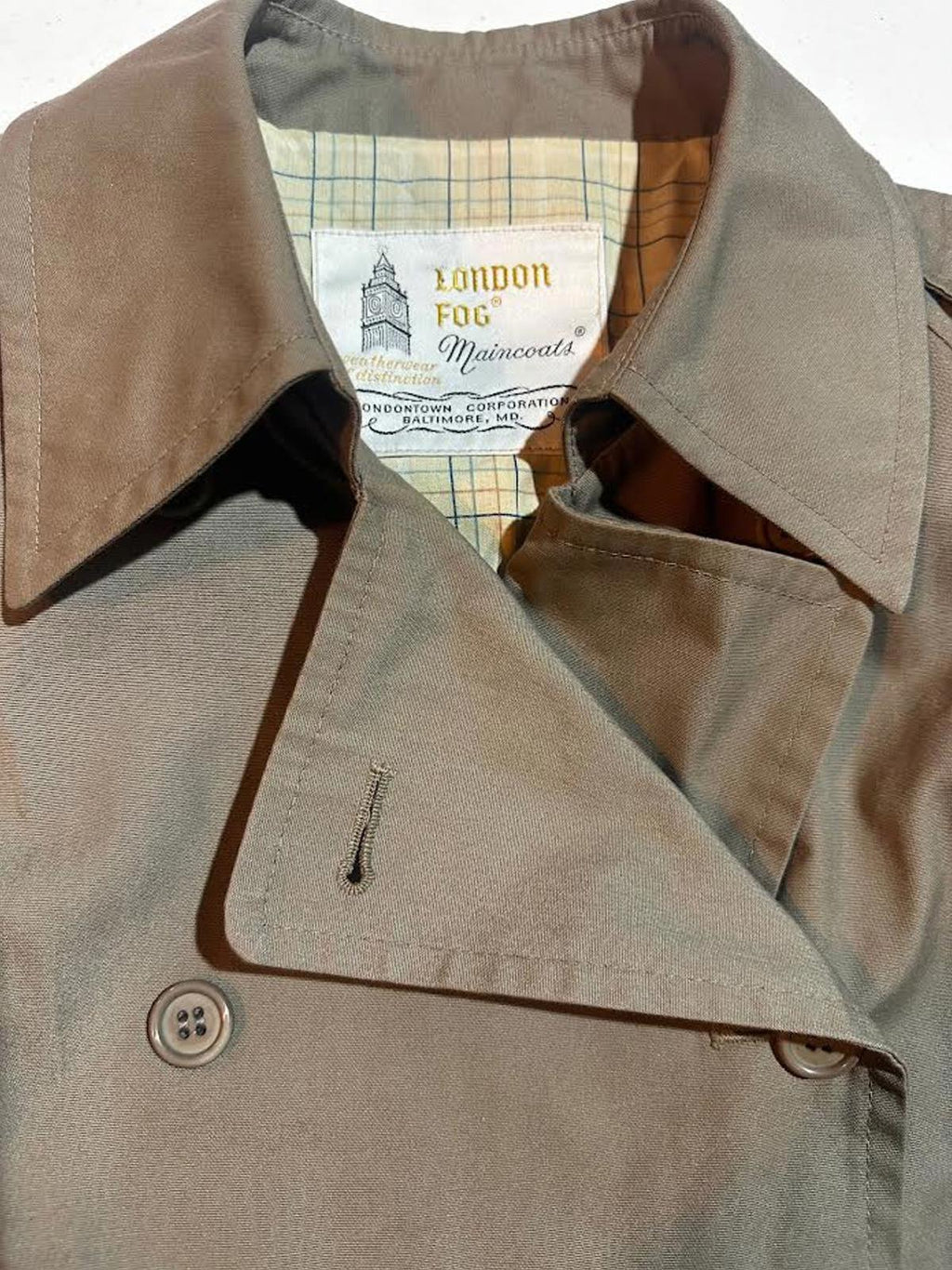 Vintage London Fog Maincoats Trench Coat Size 12