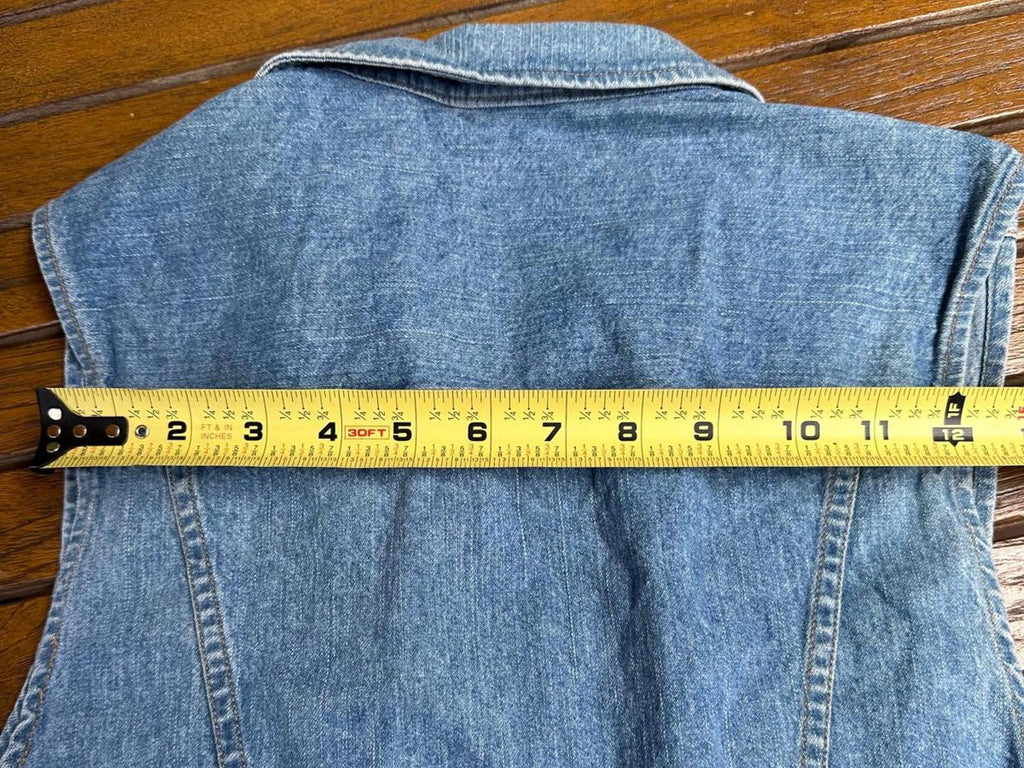 Vintage Breeches USA Denim Zip Front Vest Women's M