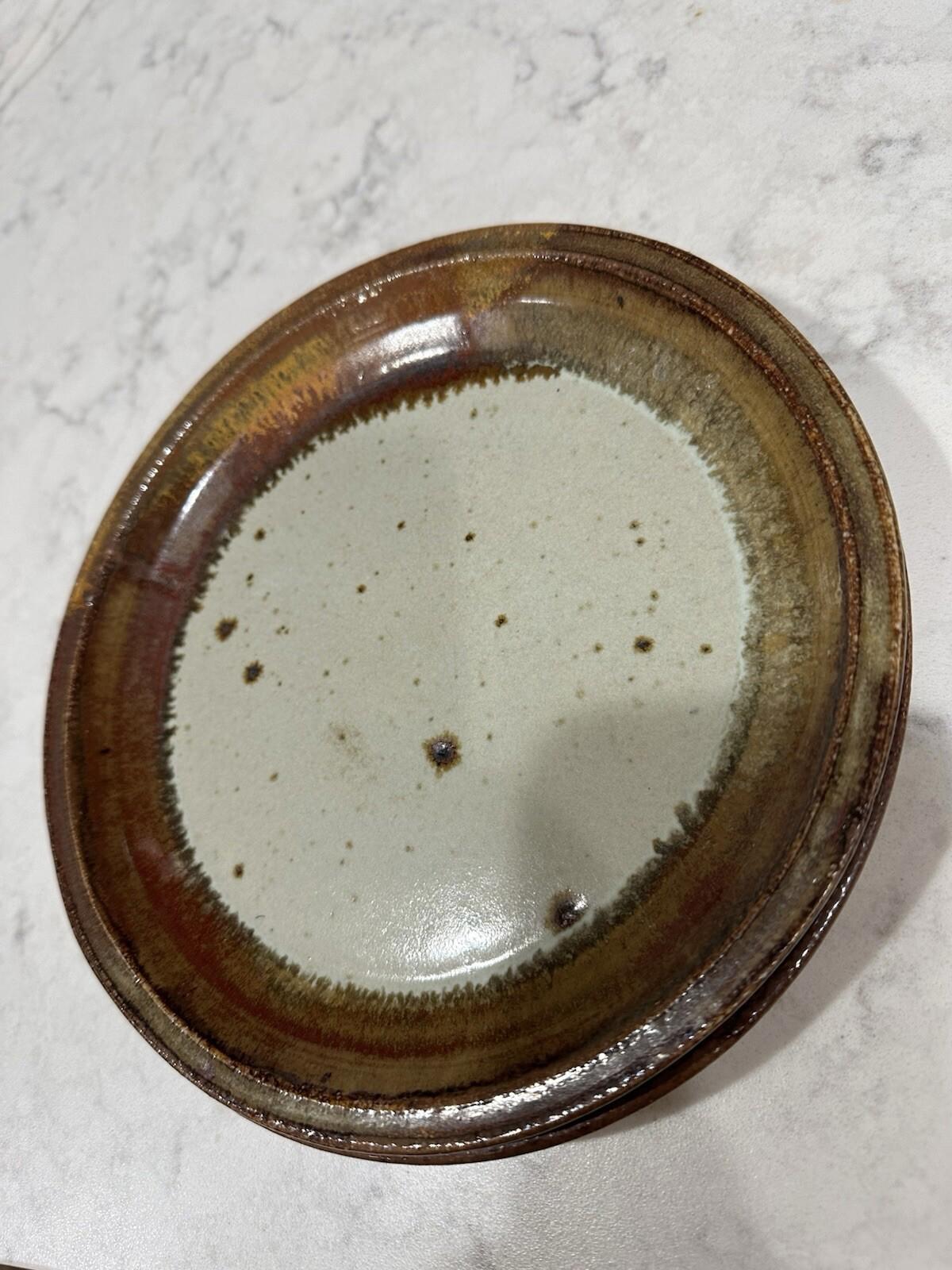 4 Rustic Pottery Dessert Plates