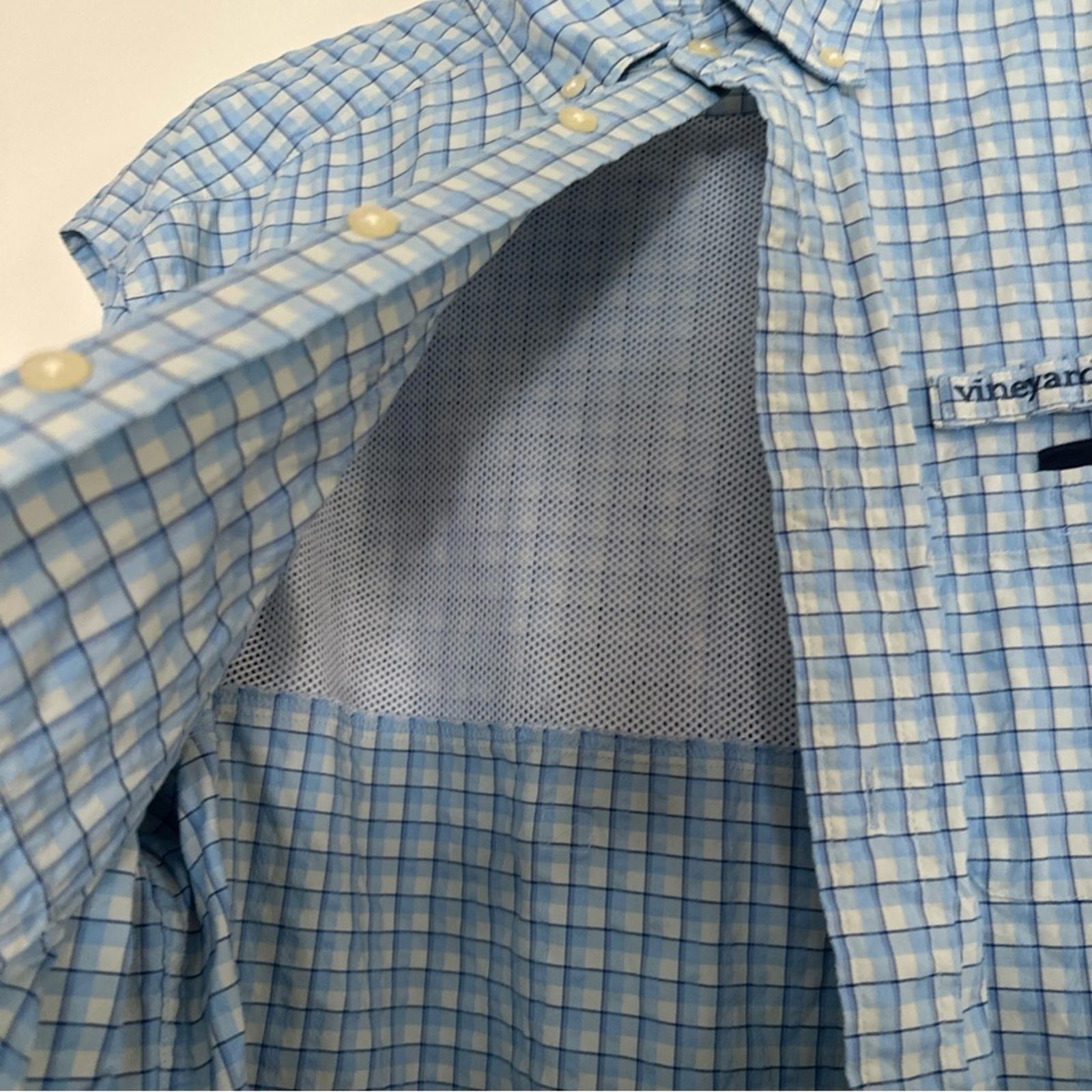 Vineyard Vines Harbor Shirt Blue Plaid M
