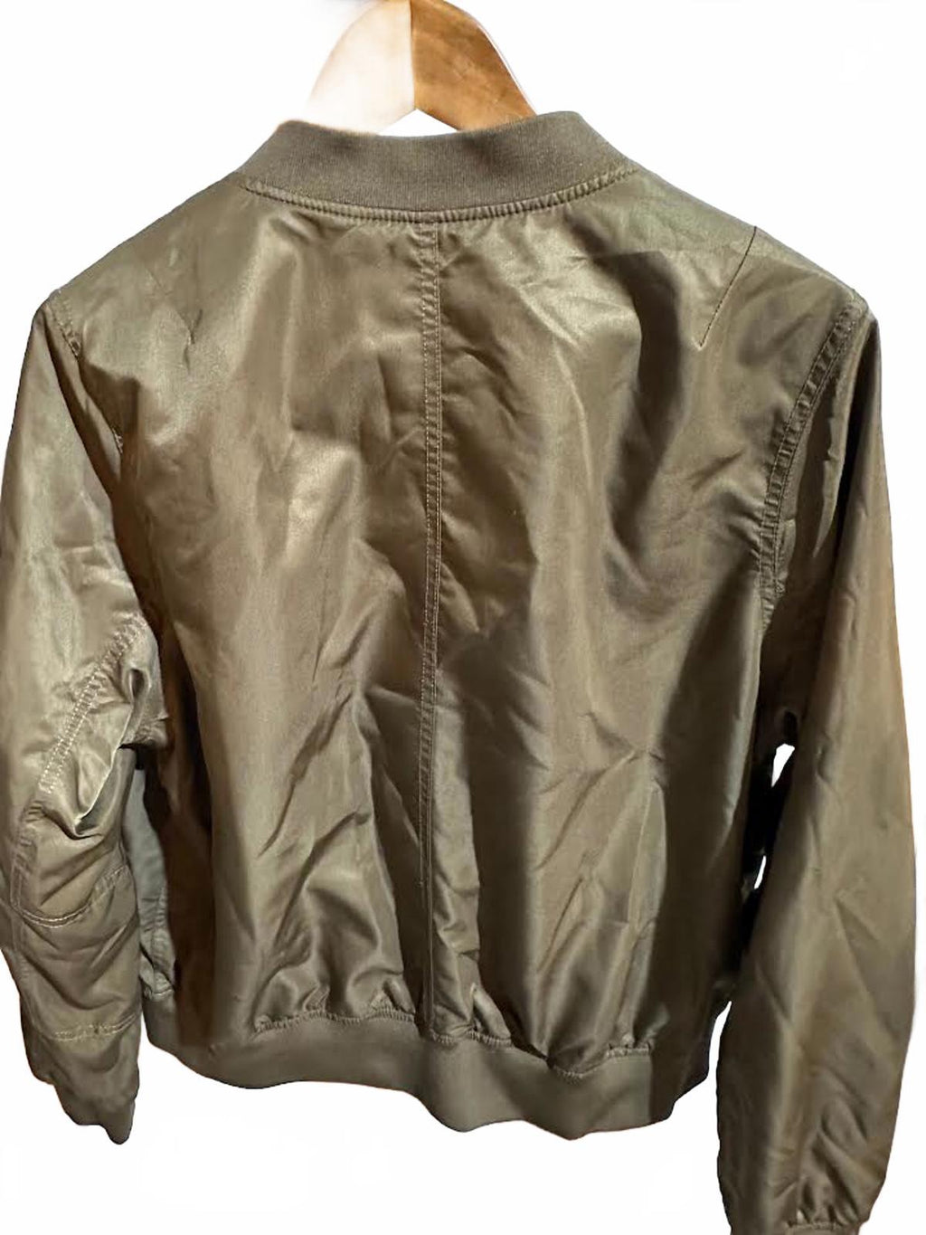 Olive Green Ci Sono Bomber Jacket Women 2X Full Zip