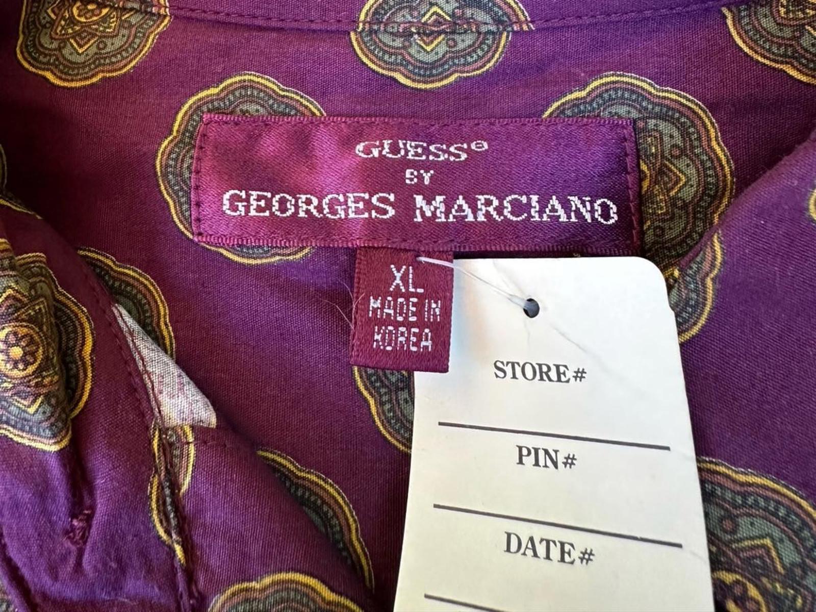 Vintage Guess by Georges Marciano Medallion-Print 100% Cotton Shirt • 80s/90s