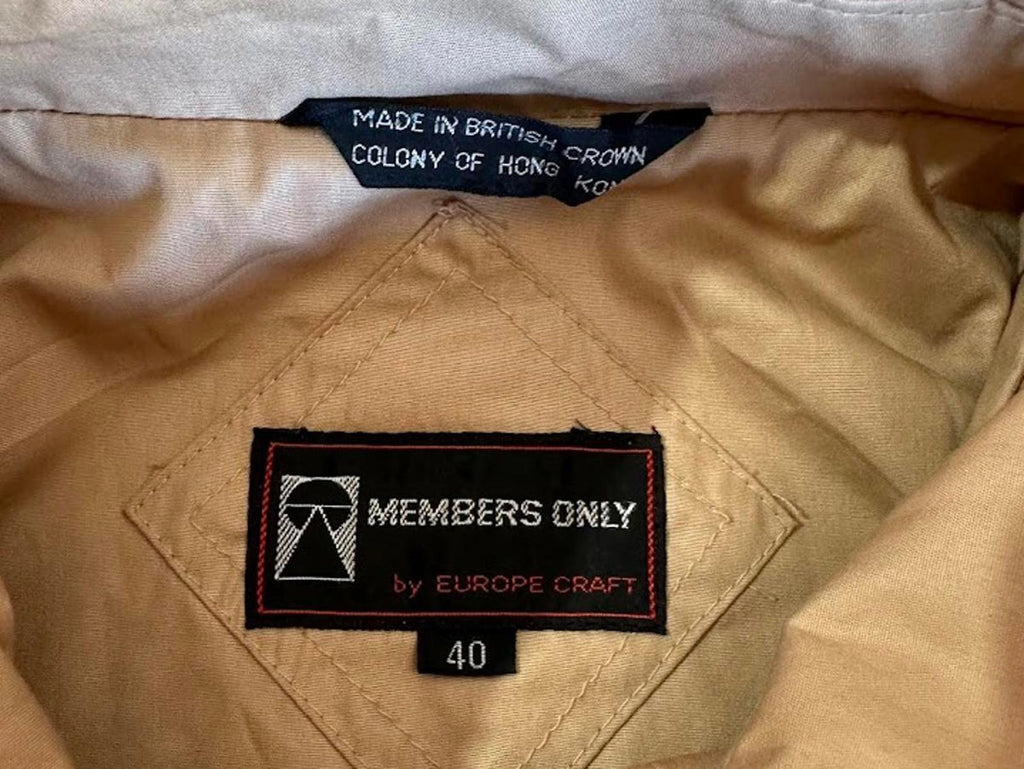 Members Only Tan Jacket Size 40 Hong Kong