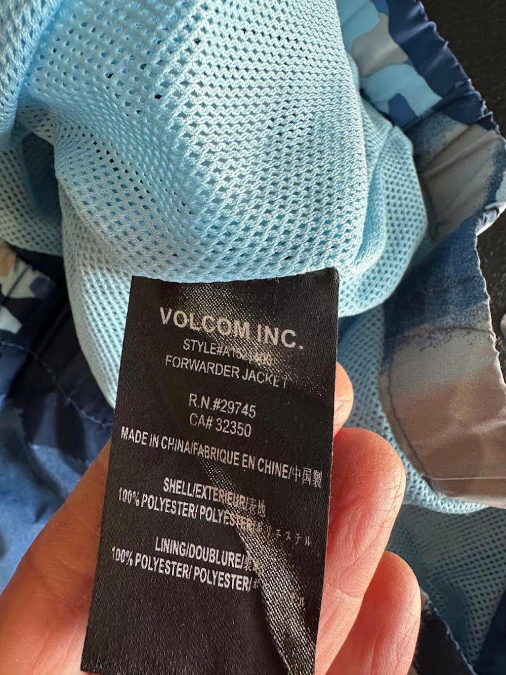 Volcom Forwarder Camo Hooded Jacket Medium